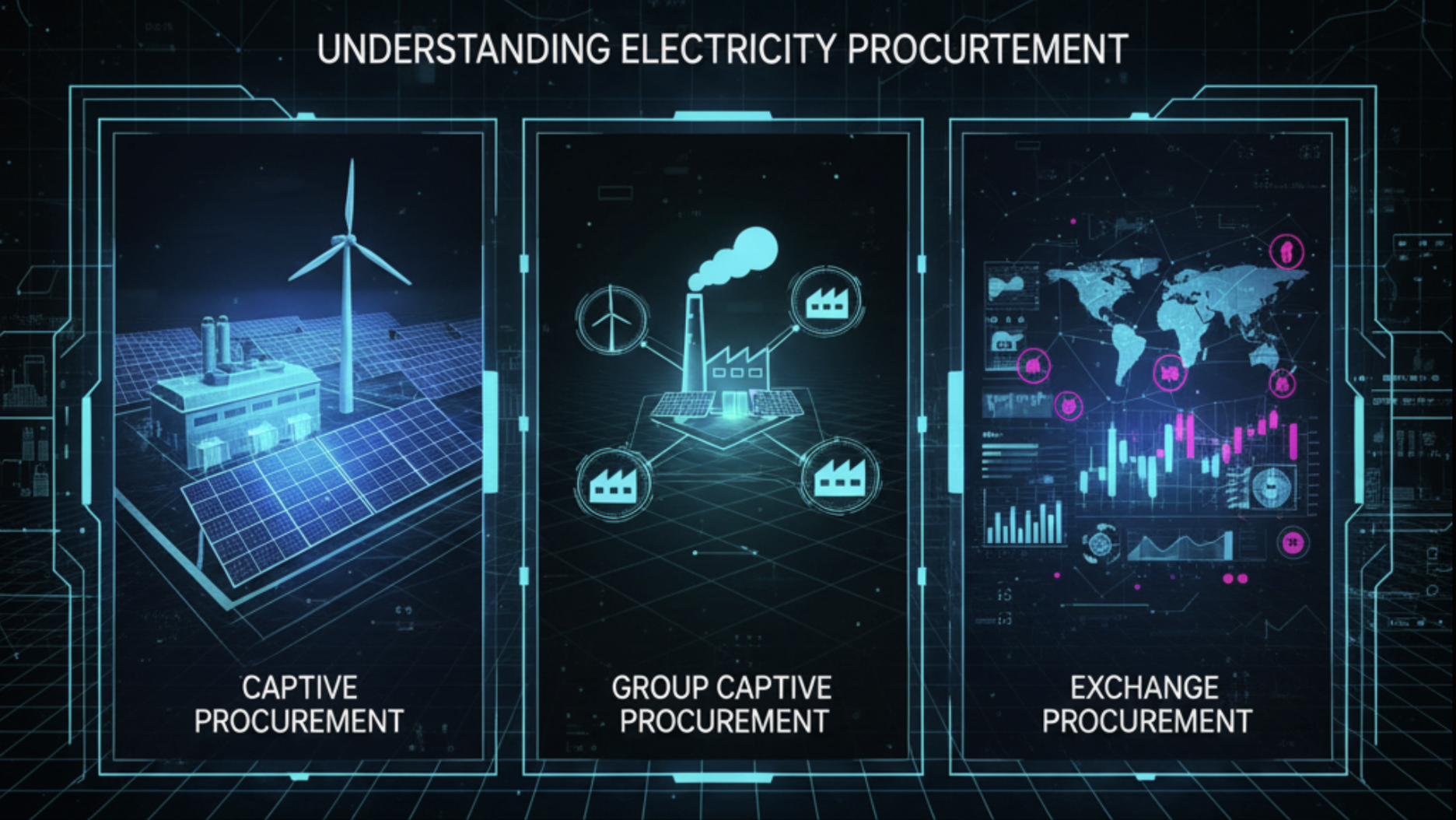 Understanding Electricity Procurement: Captive, Group Captive, and Exchange